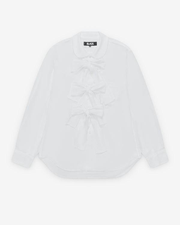 Black Comme des Garçons - Bow Front Shirt - (White)