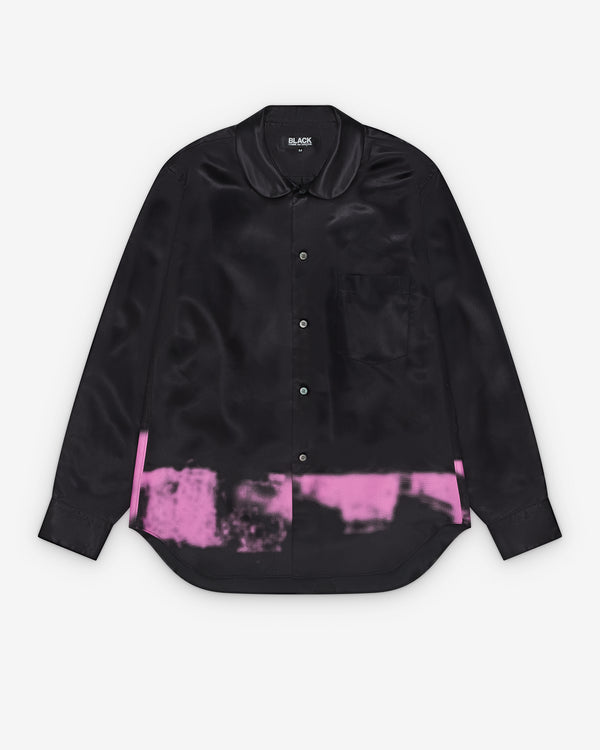 Black Comme des Garçons - Rasterized Paint Shirt - (Black/Pink)