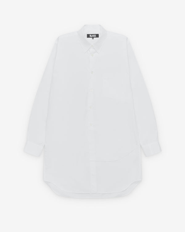 Black Comme des Garçons - Curved Shirt Dress - (White)