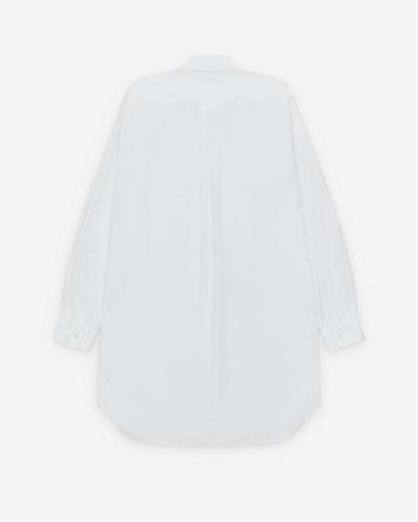 Black Comme des Garçons - Curved Shirt Dress - (White)