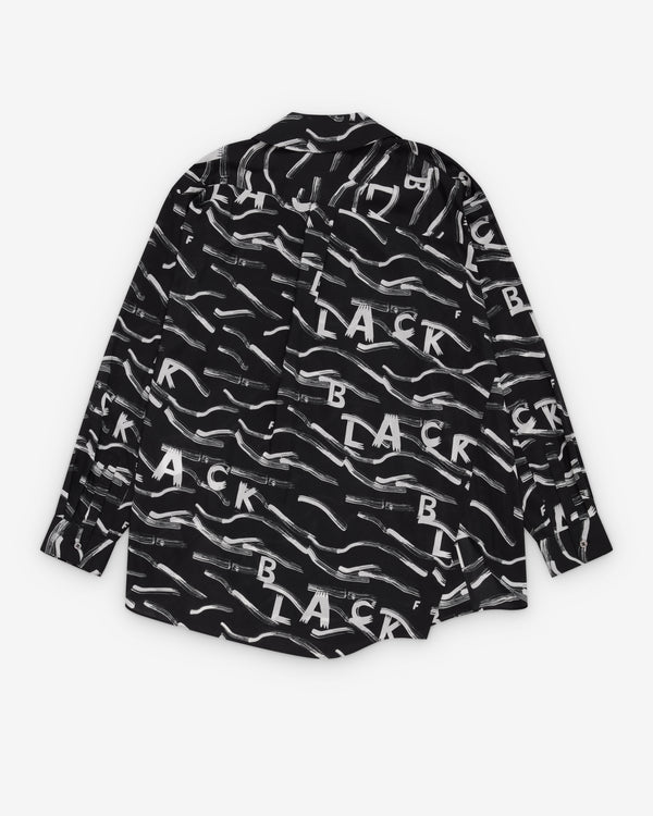 Black Comme des Garçons - Asymmetric Front Shirt - (Black/White)
