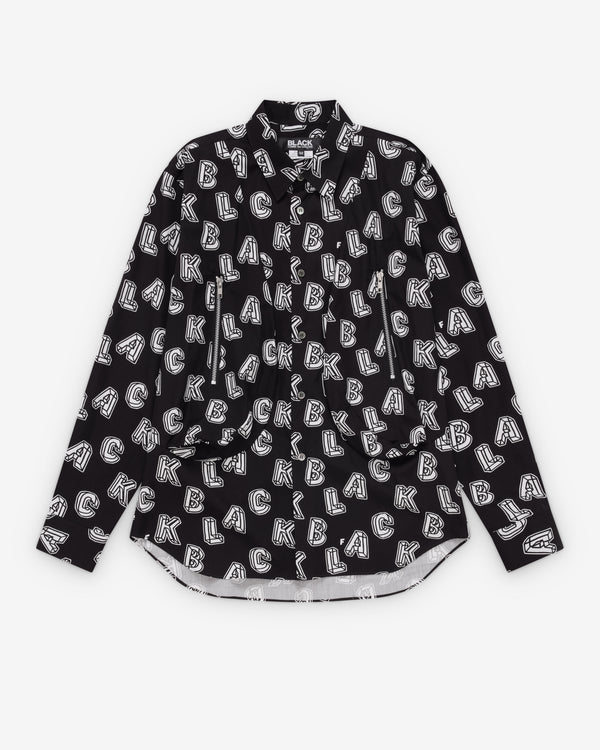 Black Comme des Garçons - Zip Pocket Shirt - (Black/White)