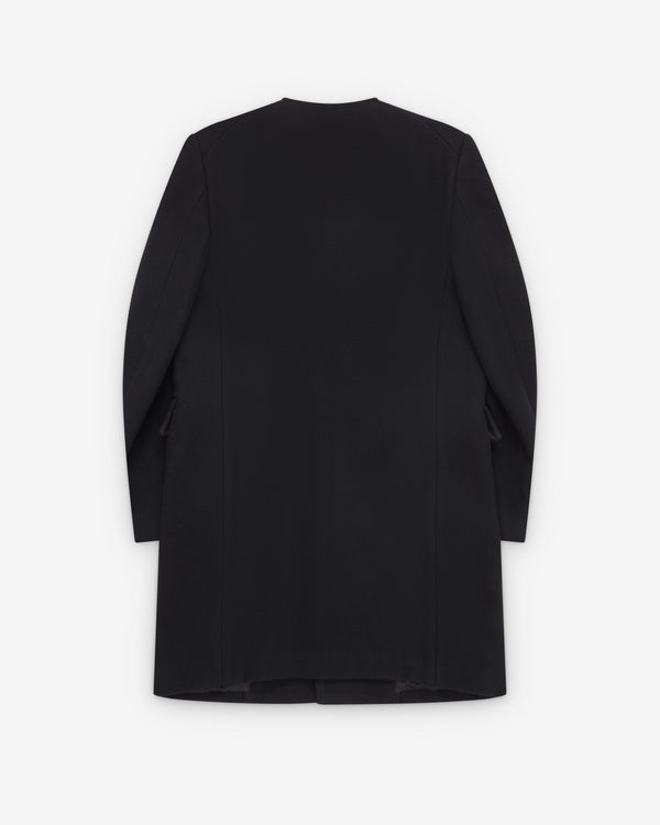 Black Comme des Garçons - Collarless Overcoat - (Black)