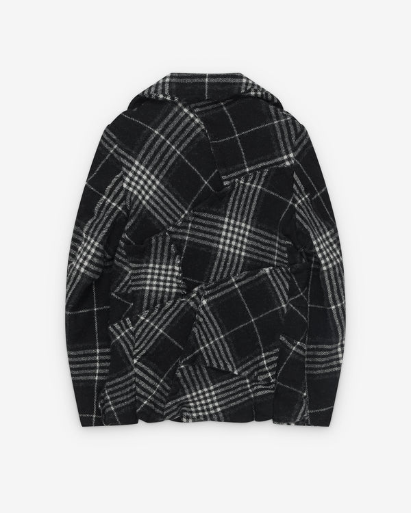 Black Comme des Garçons - Wool Patchwork Jacket - (Black/White)