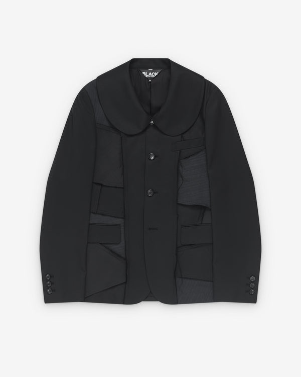 Black Comme des Garçons - Peter Pan Deconstructed Jacket - (Black)
