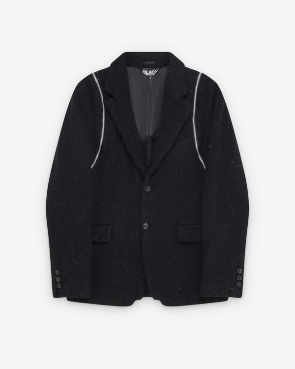 Black Comme des Garçons - Speckled Zip Blazer - (Black/Pink)