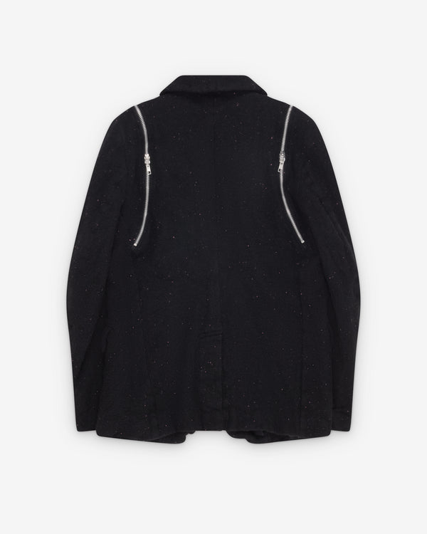 Black Comme des Garçons - Speckled Zip Blazer - (Black/Pink)