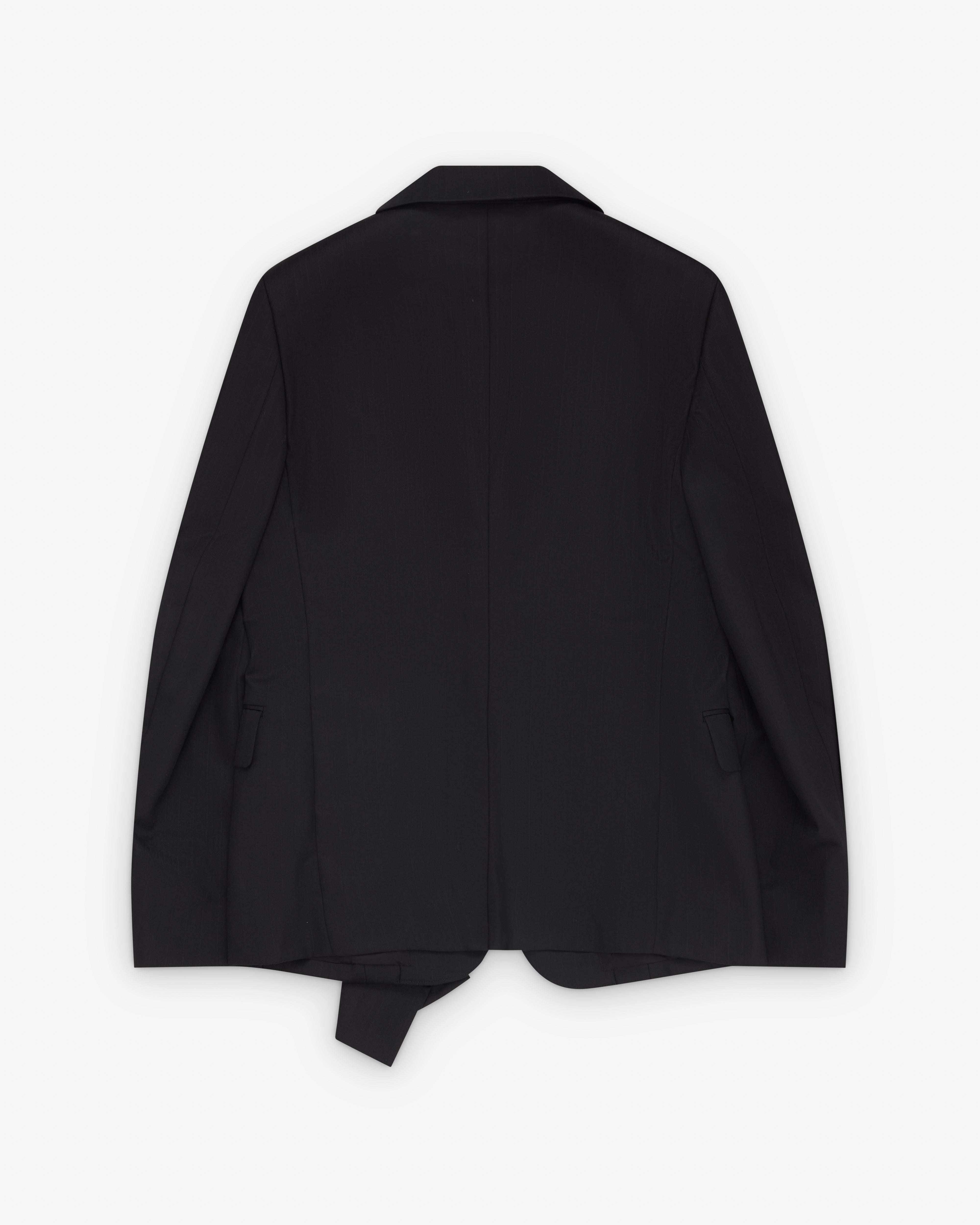 Black Comme des Garçons: Folded Front Blazer (Black) | Dover