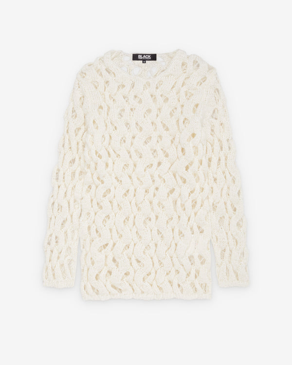 Black Comme des Garçons - Mohair Blend Sweater - (Off White)