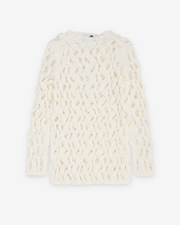 Black Comme des Garçons - Mohair Blend Sweater - (Off White)