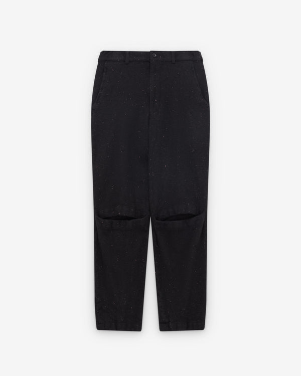 Black Comme des Garçons - Speckled Cut-Out Trousers - (Black/Pink)