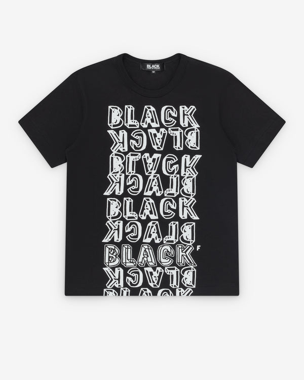 Black Comme des Garçons - Stacked Printed T-Shirt - (Black)