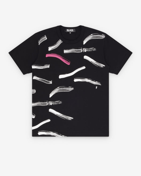 Black Comme des Garçons - Men's Paint Print T-Shirt - (Black)