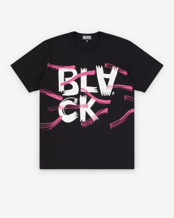 Black Comme des Garçons - Men's Printed T-Shirt - (Black)