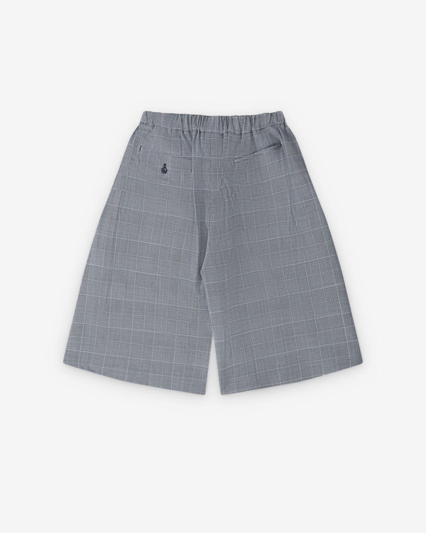 Black Comme des Garçons - Glen Check Shorts - (Black/White)