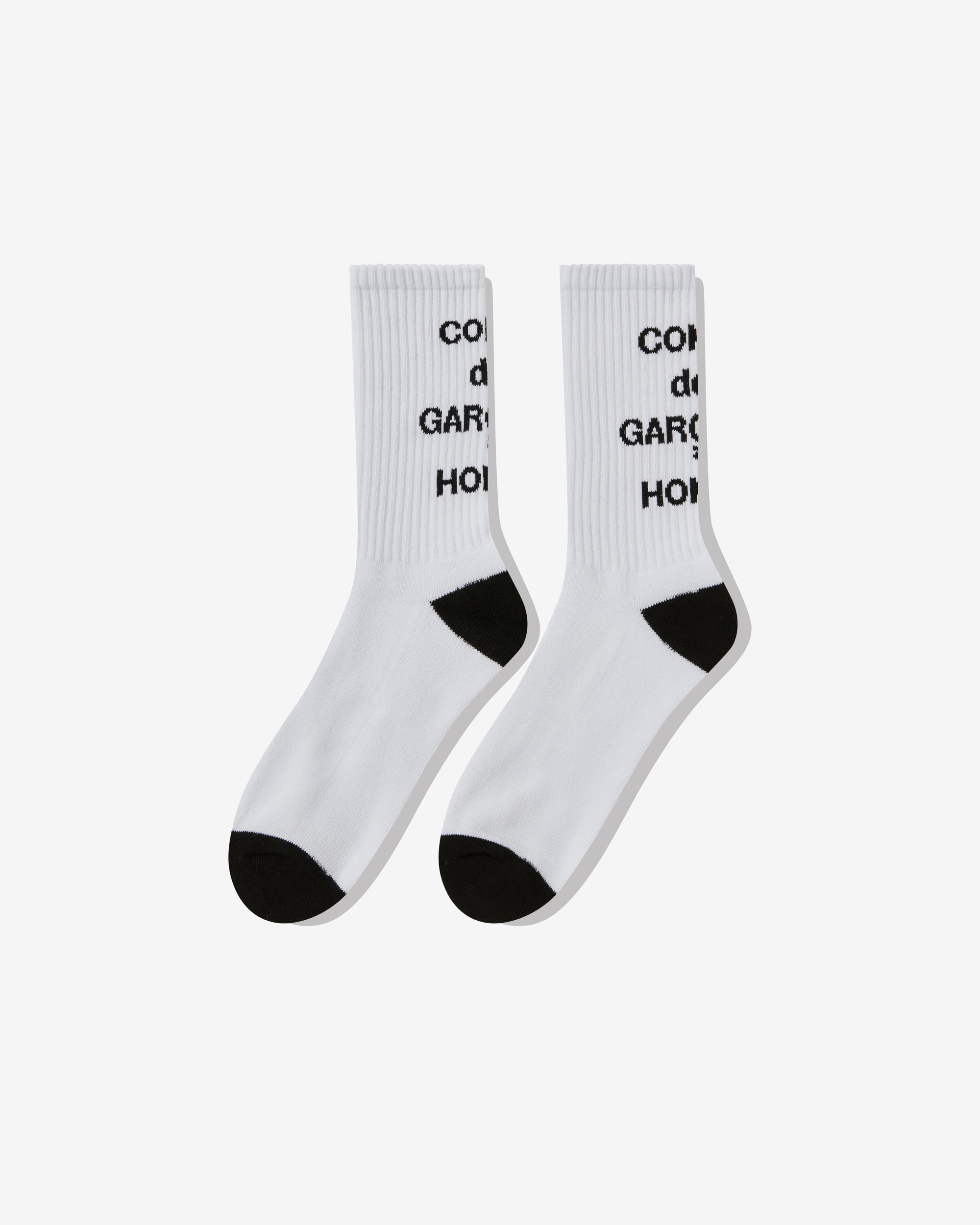 Comme des Garçons Homme - Logo Socks - (White) view 2
