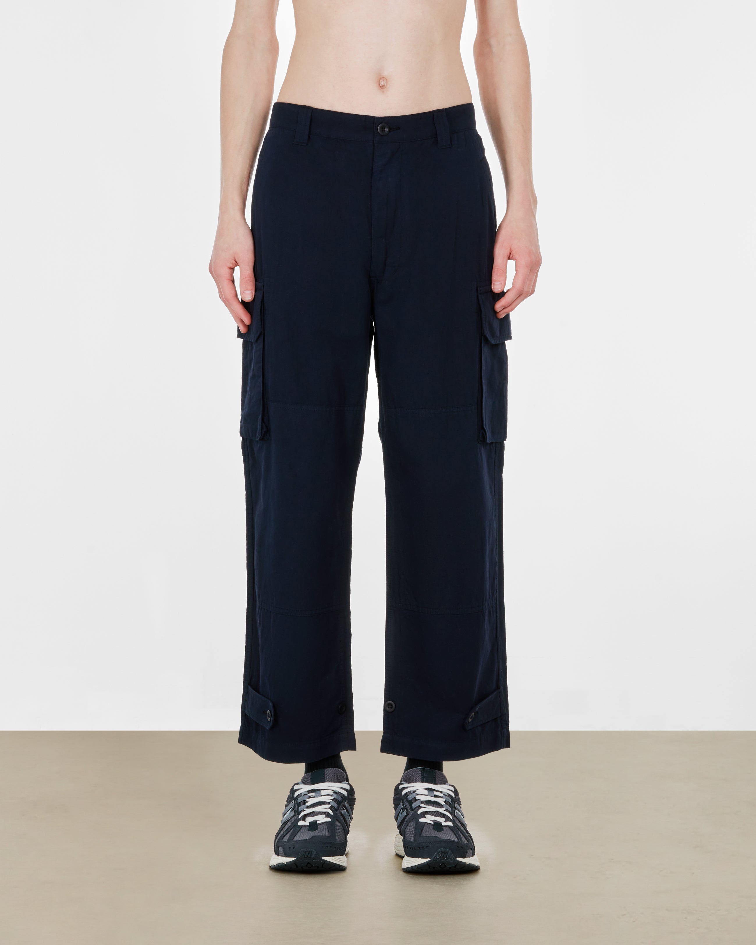 Comme des Garçons Homme Navy Pleated Trousers