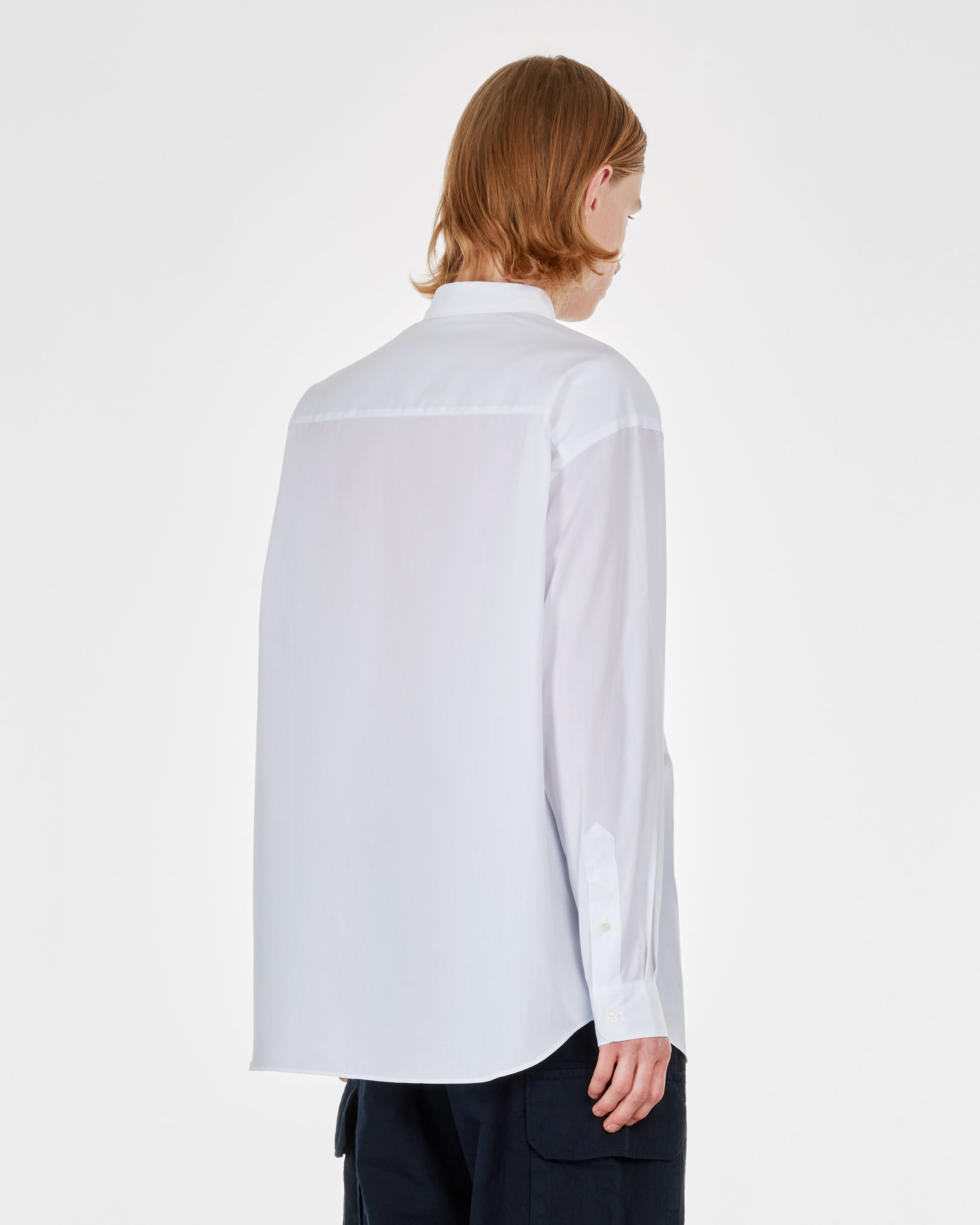 Comme des Garçons Homme: Men's Logo Shirt (White) | DSML E-SHOP