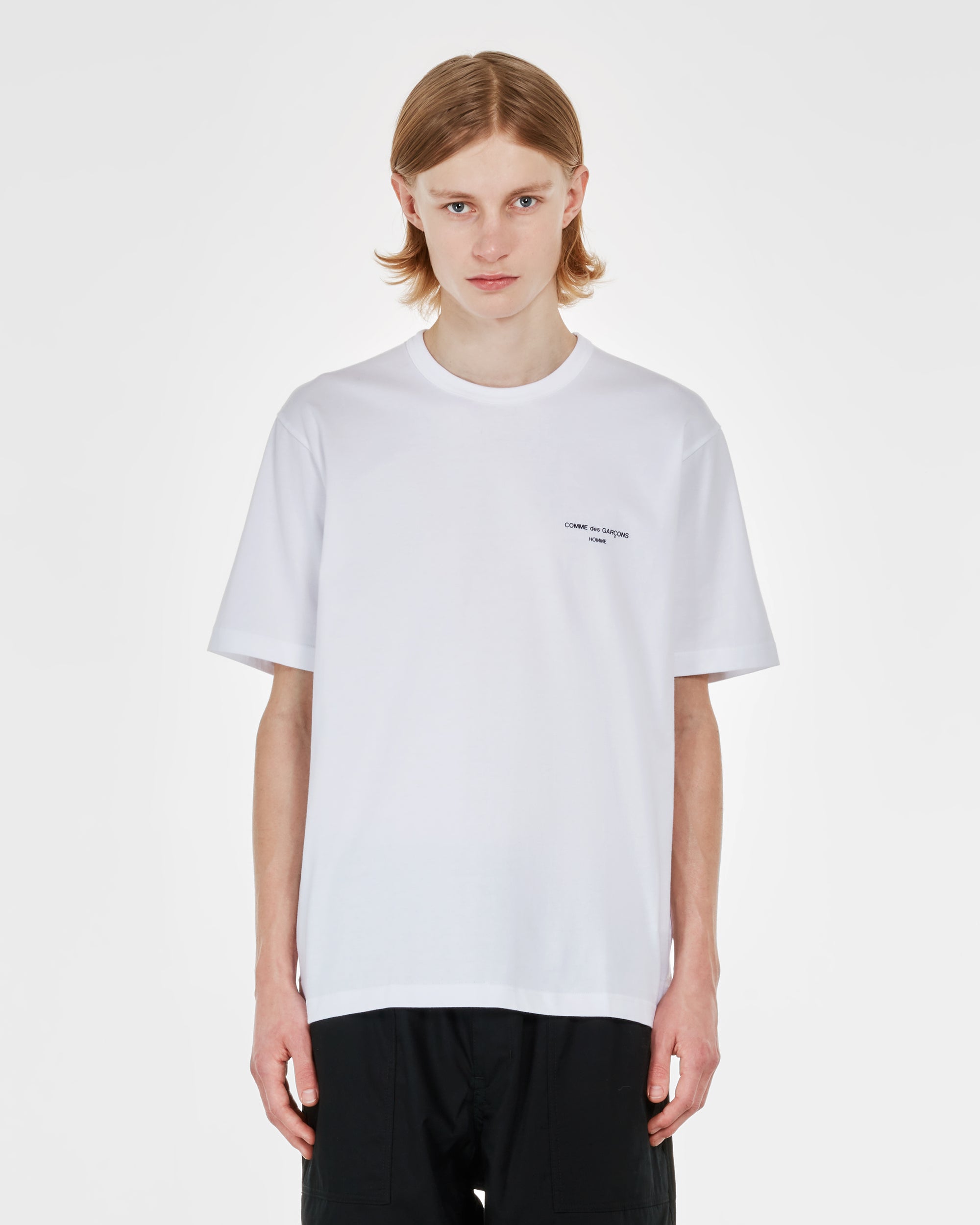 Comme des Garçons Homme - Men's Logo T-Shirt - (White) view 2