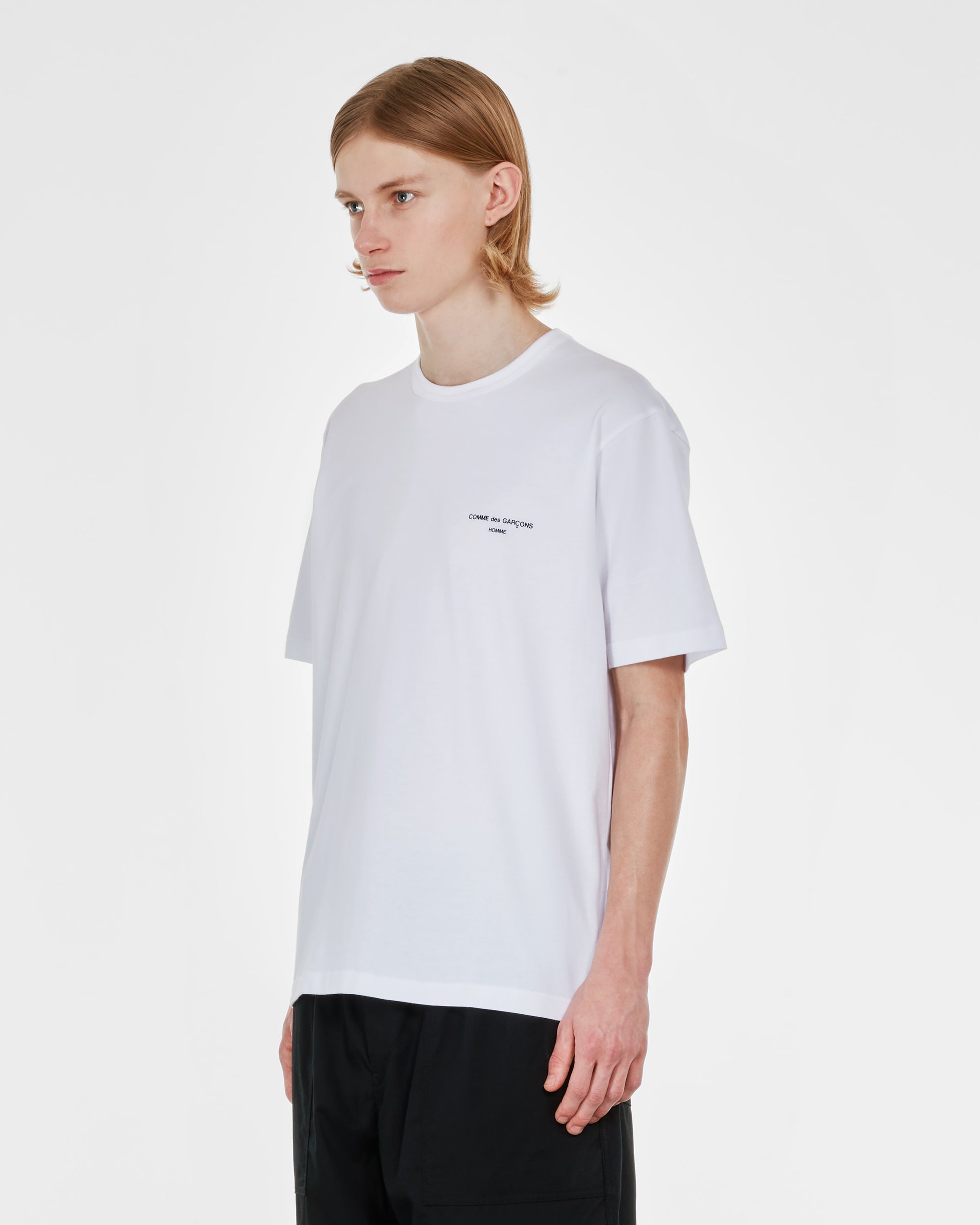 Comme des Garçons Homme - Men's Logo T-Shirt - (White) view 3