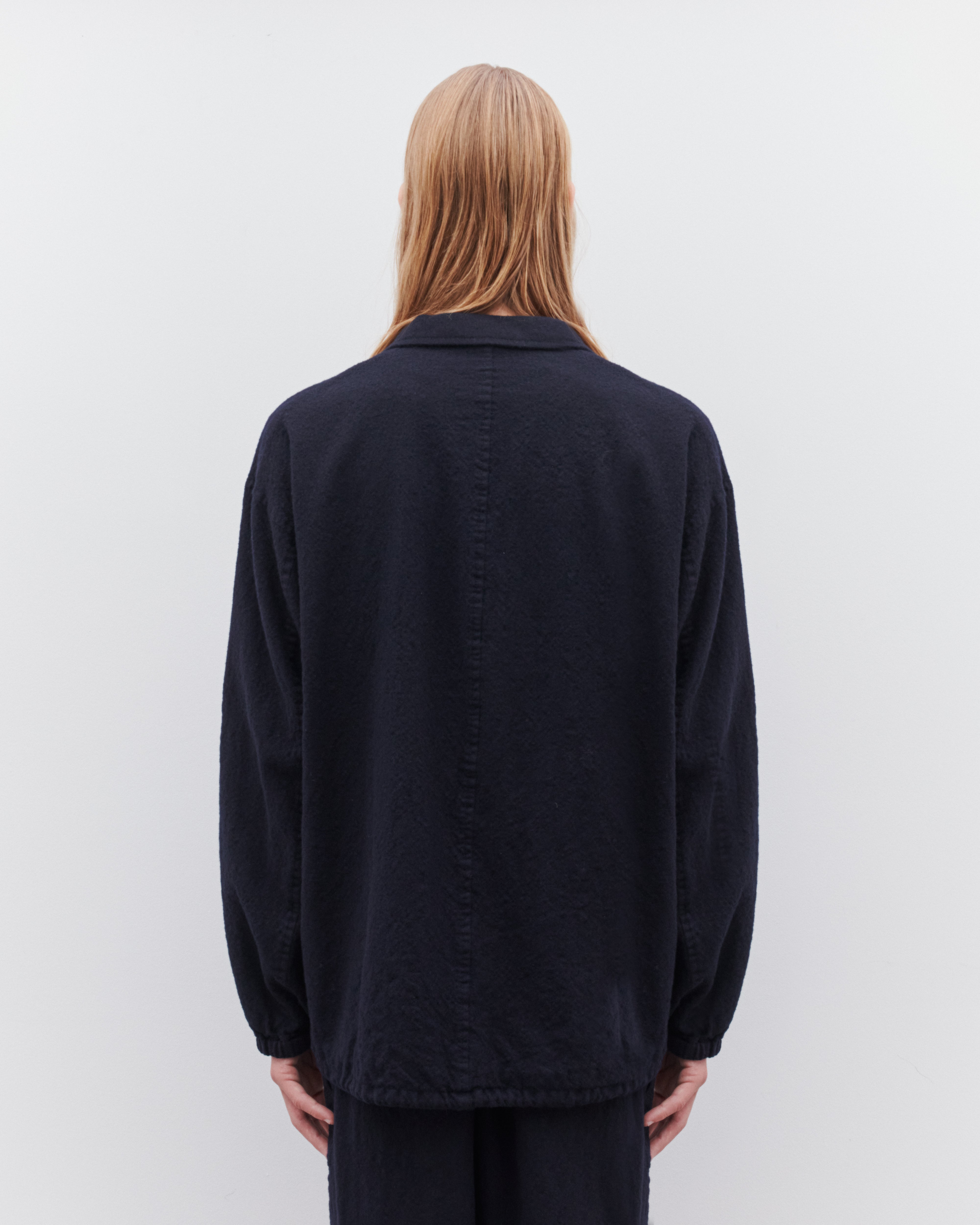 Comme des Garçons Homme: Men's Garment Milled Sports Jacket (Navy