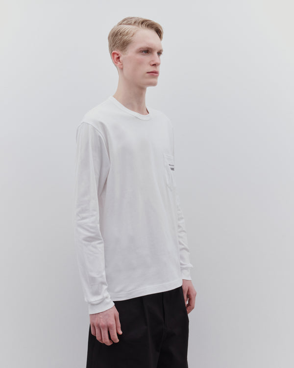 CDG Homme - Men’s Long Sleeve T-Shirt - (White)