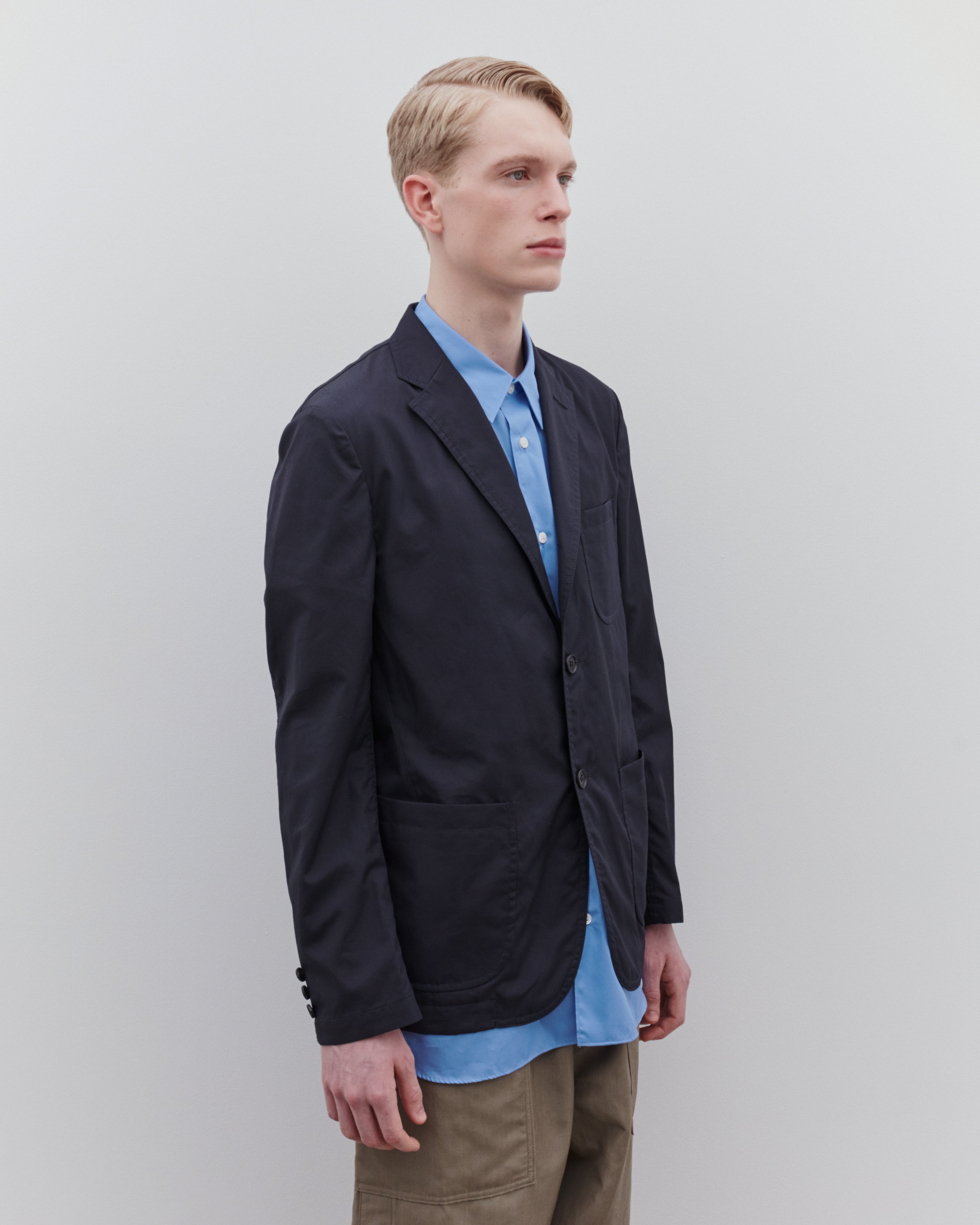 CDG Homme: Men's Cotton Jacket (Navy) | Dover Street Market London