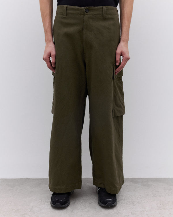 CDG Homme - Men’s Wide Leg Pocket Trousers Pants - (Khaki)