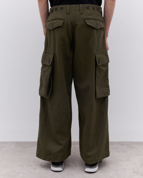 CDG Homme - Men’s Wide Leg Pocket Trousers Pants - (Khaki)