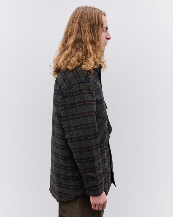 CDG Homme - Men’s Quilted Check Shirt - (Green)
