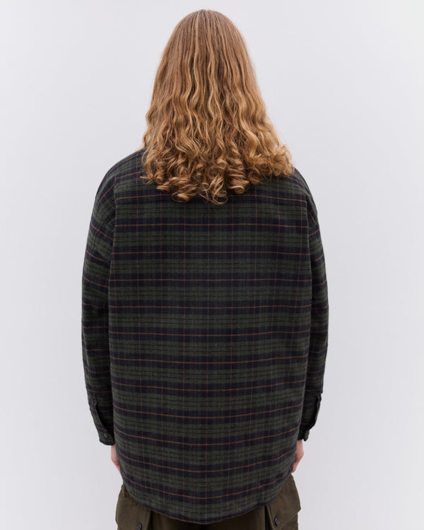 CDG Homme - Men’s Quilted Check Shirt - (Green)