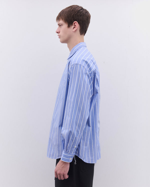 CDG Homme - Men’s Stripe And Check Shirt - (Blue)