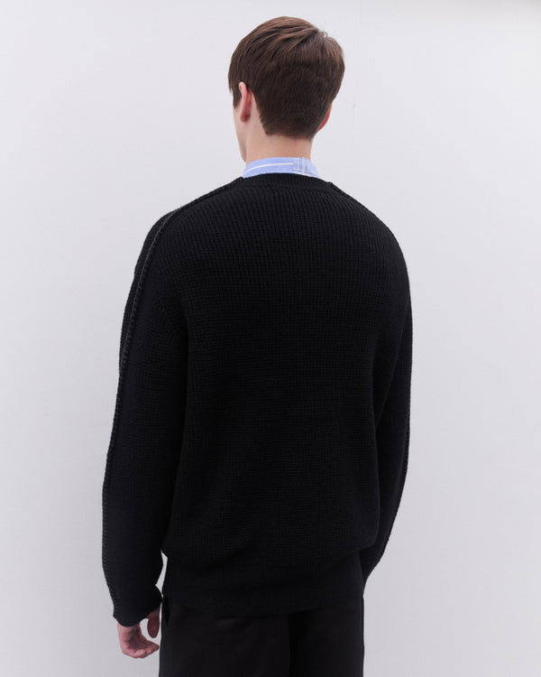 CDG Homme - Men’s Heavy Knit Sweatshirt - (Black)