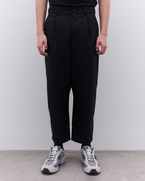 CDG Homme - Men’s Wide Leg Pleated Trousers - (Navy)