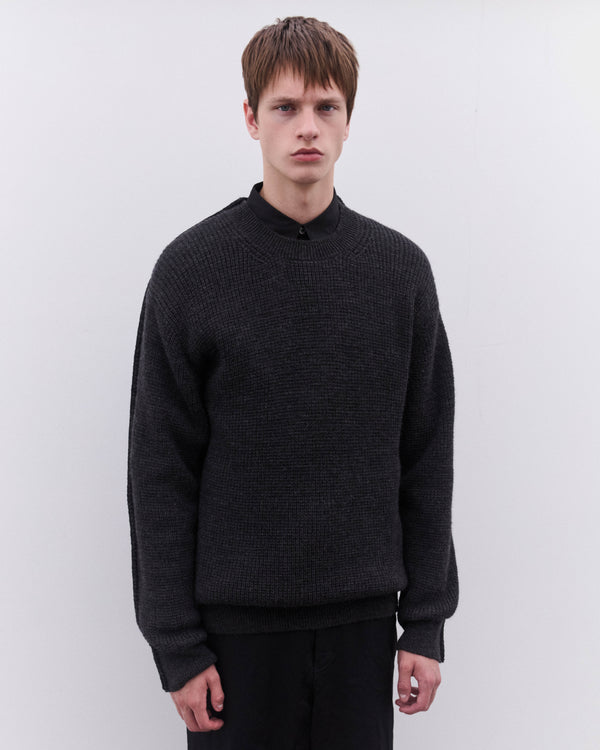 CDG Homme - Men’s Heavy Knit Sweatshirt - (Grey)