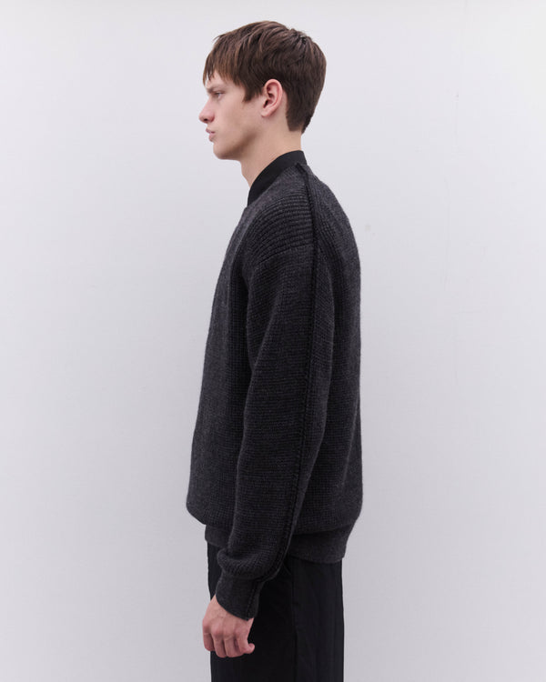 CDG Homme - Men’s Heavy Knit Sweatshirt - (Grey)