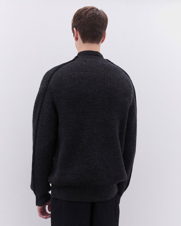 CDG Homme - Men’s Heavy Knit Sweatshirt - (Grey)