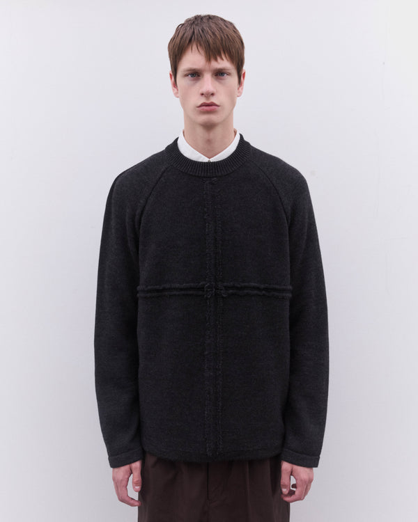 CDG Homme - Men’s Raglan Sleeve Sweater - (Grey)