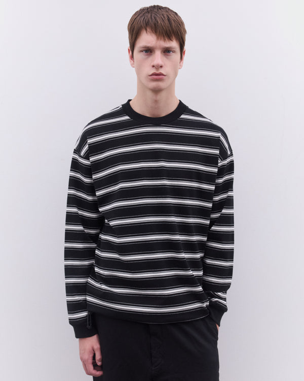 CDG Homme - Men’s Striped Long Sleeve Top - (Black)