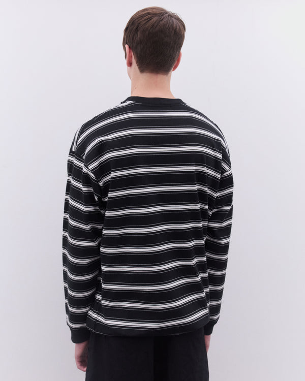 CDG Homme - Men’s Striped Long Sleeve Top - (Black)