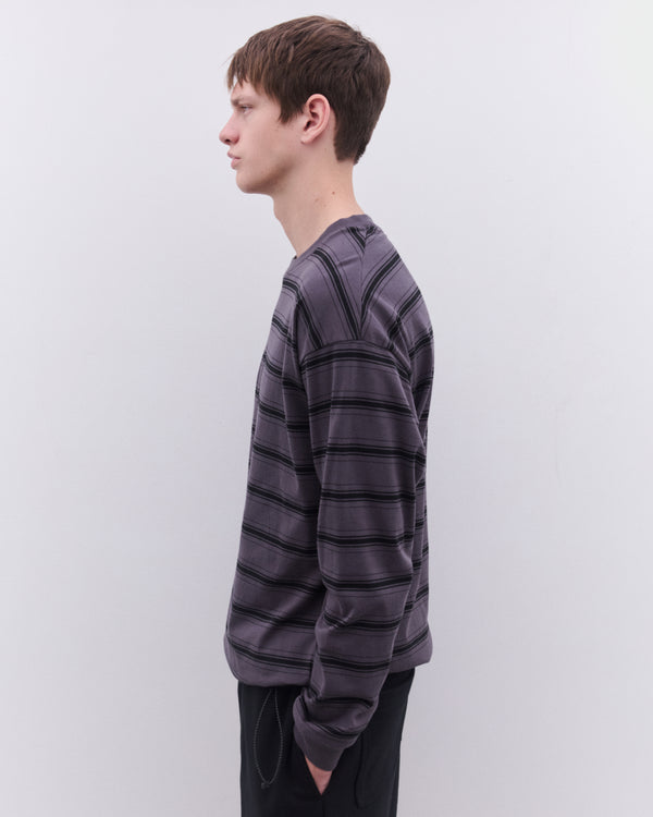 CDG Homme - Men's Striped Long Sleeve Top - (Brown)