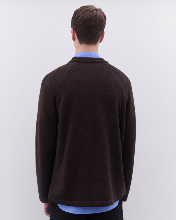 CDG Homme - Men's Raglan Sleeve Sweater  - (Brown)