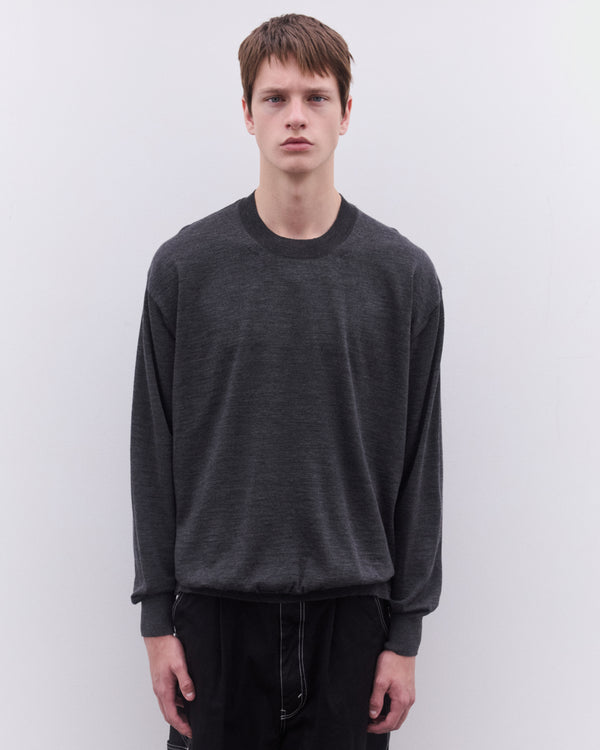 CDG Homme - Men’s Round Neck Sweater - (Grey)