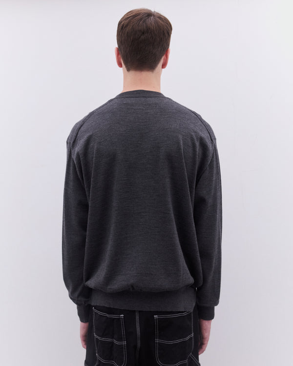 CDG Homme - Men’s Round Neck Sweater - (Grey)