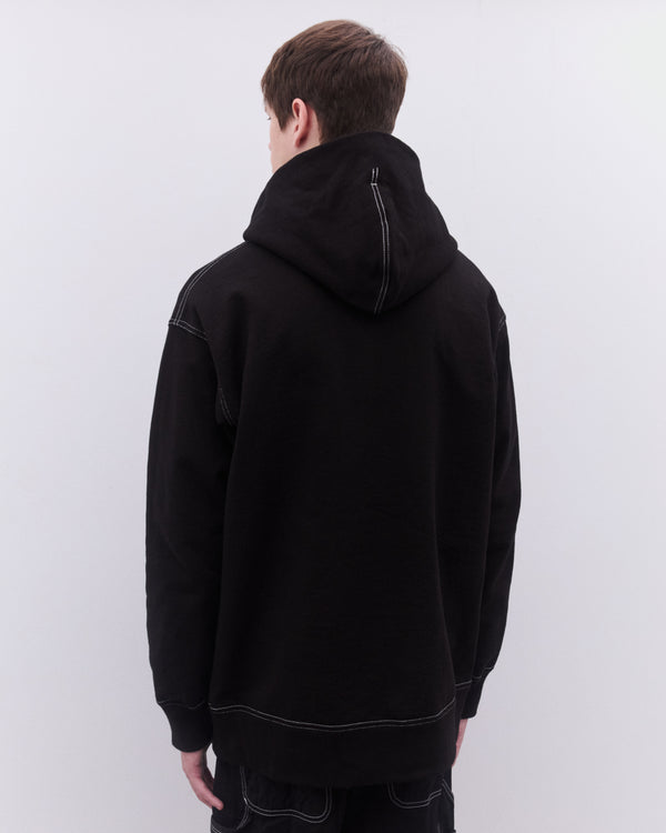 CDG Homme - Men’s Top Stitch Zip Hooded Sweatshirt - (Black)