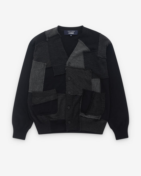 CDG Homme - Men’s Patchwork Cardigan - (Black)