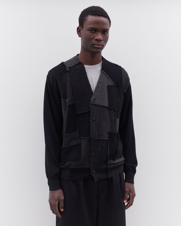 CDG Homme - Men’s Patchwork Cardigan - (Black)