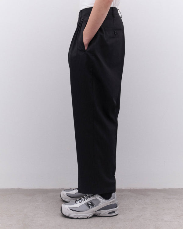 CDG Homme - Men’s Pinstripe Pleated Trousers - (Black)