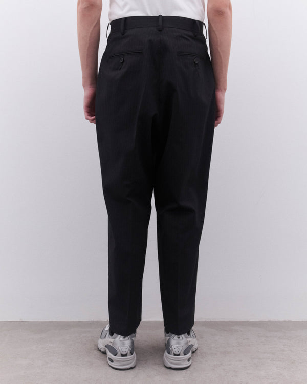 CDG Homme - Men’s Pinstripe Pleated Trousers - (Black)