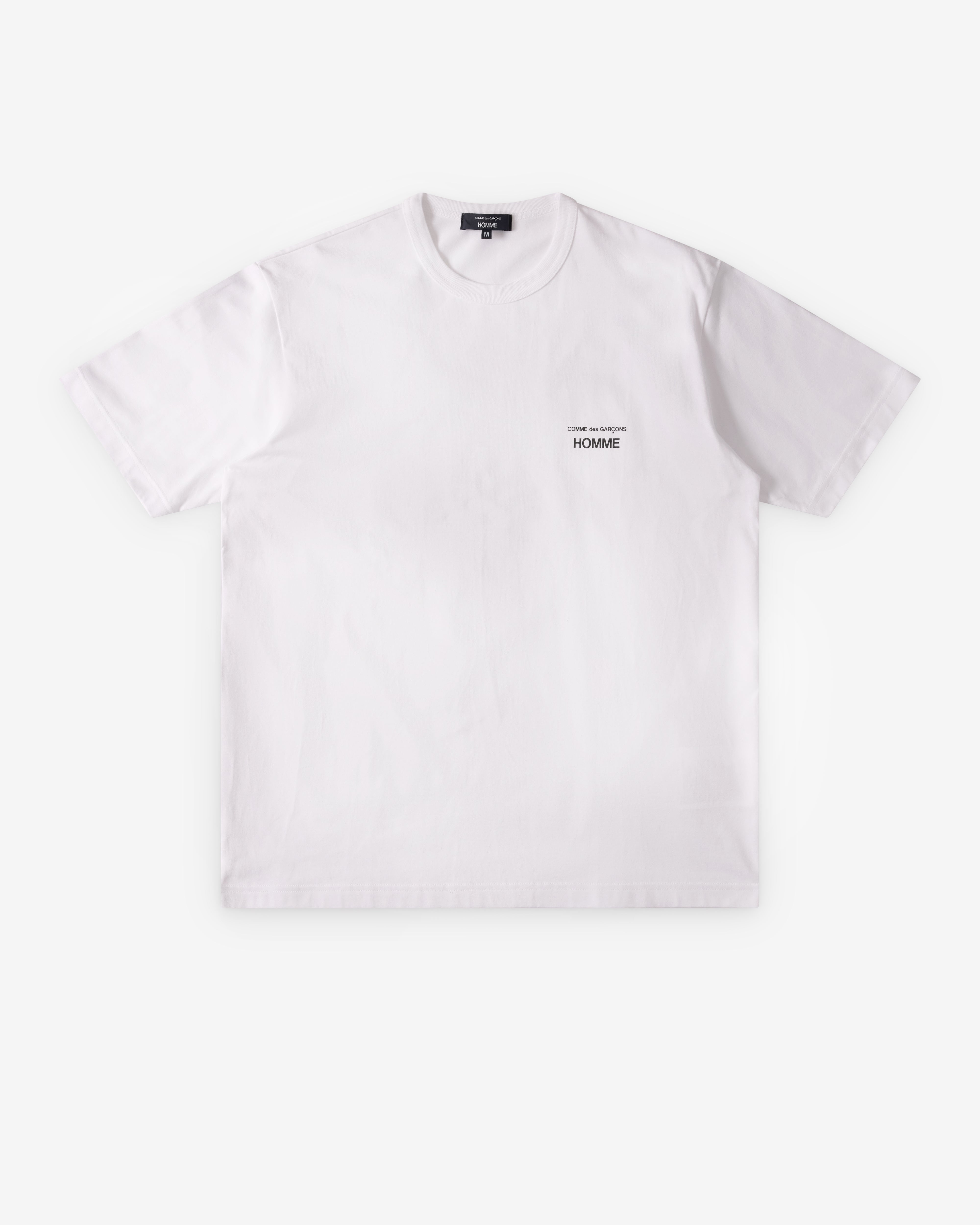 CDG Homme: Men's Logo T-Shirt (White) | Dover Street Market London